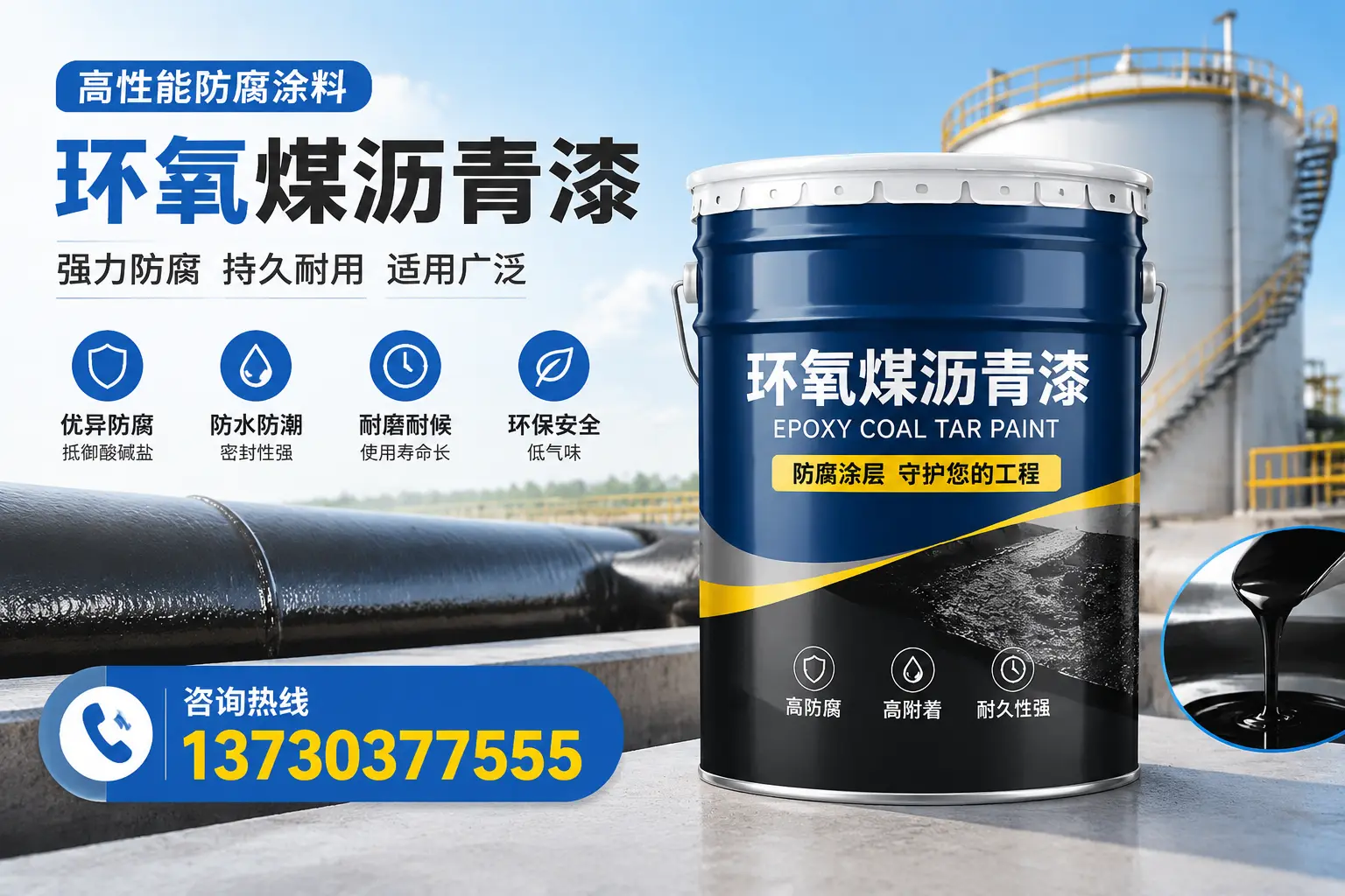 环氧煤沥青漆的耐久性分析,适合北京的使用场景